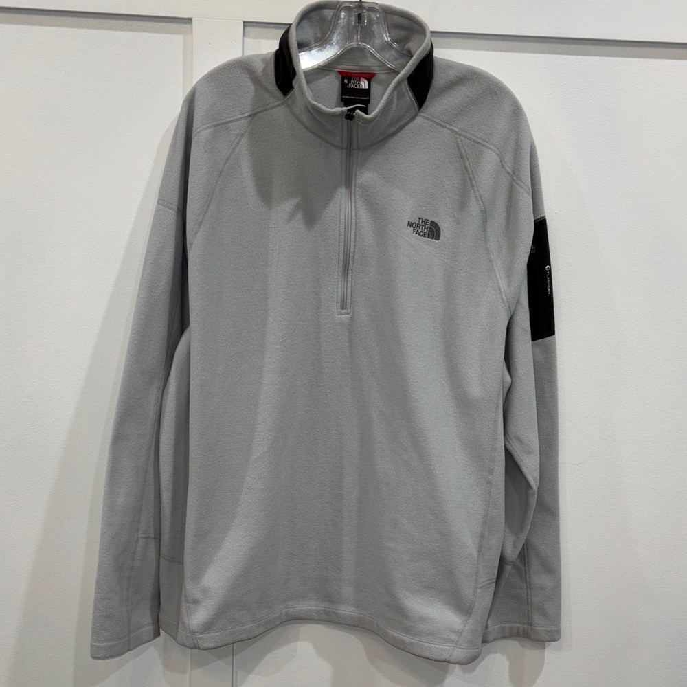 The North Face Light Gray Half-Zip Fleece Pullover